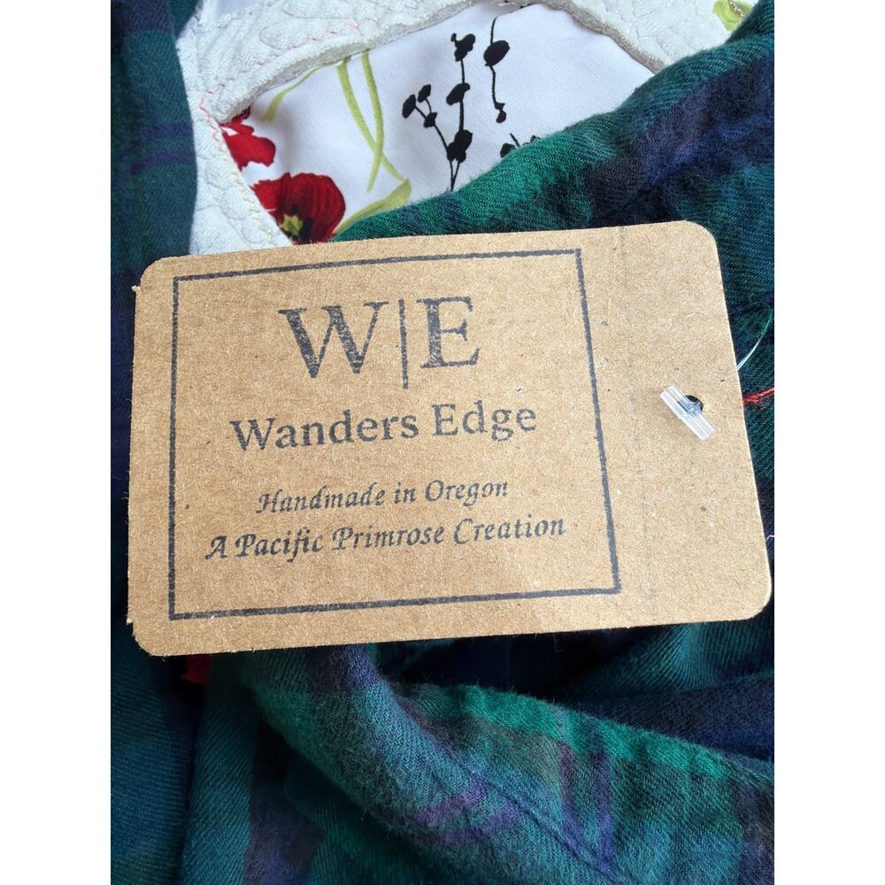 NWT OOAK Wanders Edge Handmade Embellished Flannel Shirt with Peace Sign - Picture 7 of 8